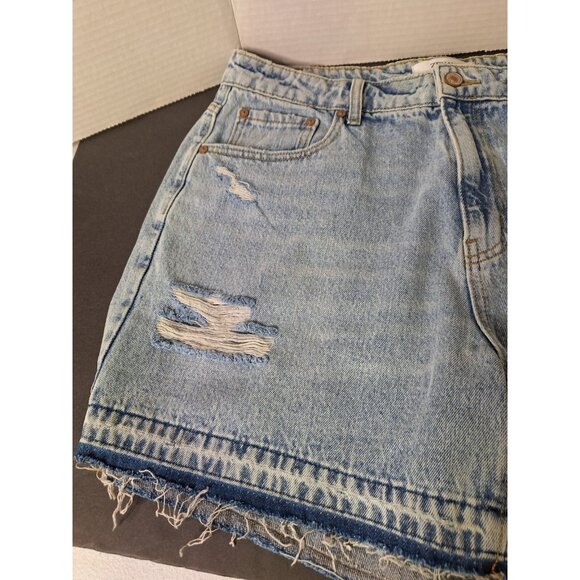 Zenana Shorts Women's Size XL 35X5 Cutoff Distressed Medium Wash Denim - Picture 3 of 6